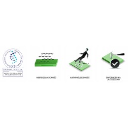 Guminės juostelės pagalvėlės po suspaustomis guminėmis sijomis