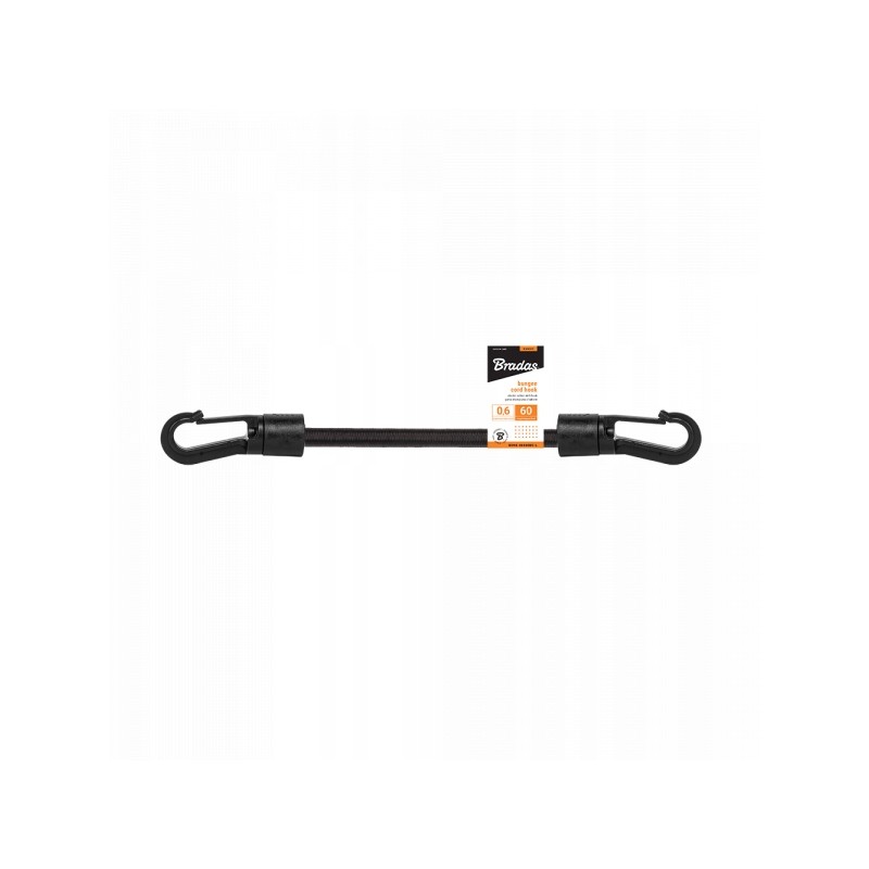 BUNGEE CORD LOCK KABLIS elastinga guma 0,6x60cm, kabliukas-PVC,