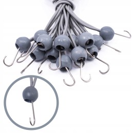 ELASTINGA GUMA SU KAMULU IR KABLIU, PILKA, 20cm