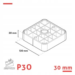 RAPTOR support base - 30 mm - for joists