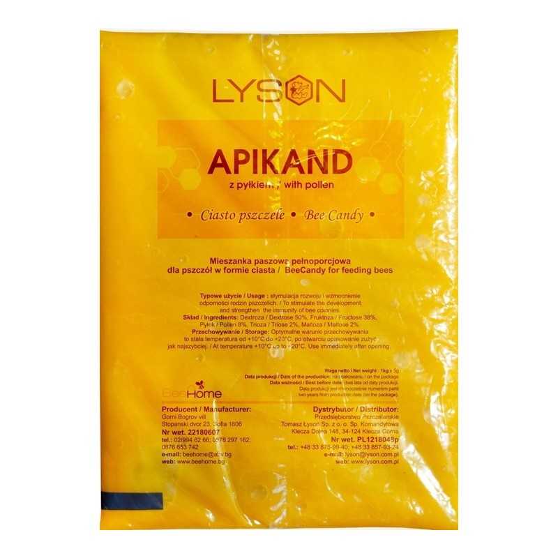 apikandis su žiedadulkėmis 1kg pyrago maistas bitėms