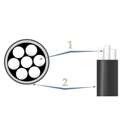 APVALUS GUMINIS KABELIS Ø 3,5 mm