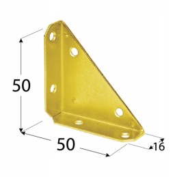 Auksinis metalinis kampas bagažinėms 50x50x16
