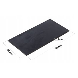 Apsauginis guminis izoliacinis padas, tarpiklis lentų sijų 80x40x3mm