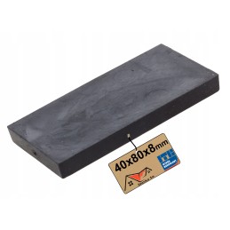 Aizsargājošs gumijas izolācijas paliktnis, starplikas dēļu sijām 80x40x8mm