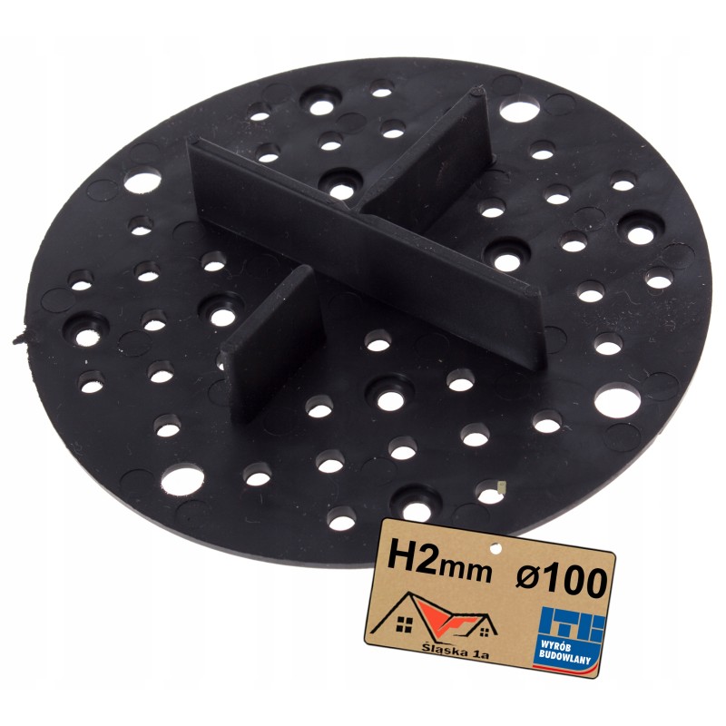 Gumijas pamatne, fiksēts augstums H 2mm