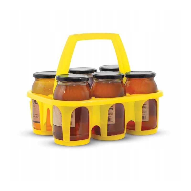 geltona punetė stiklainiams su medumi nešimui