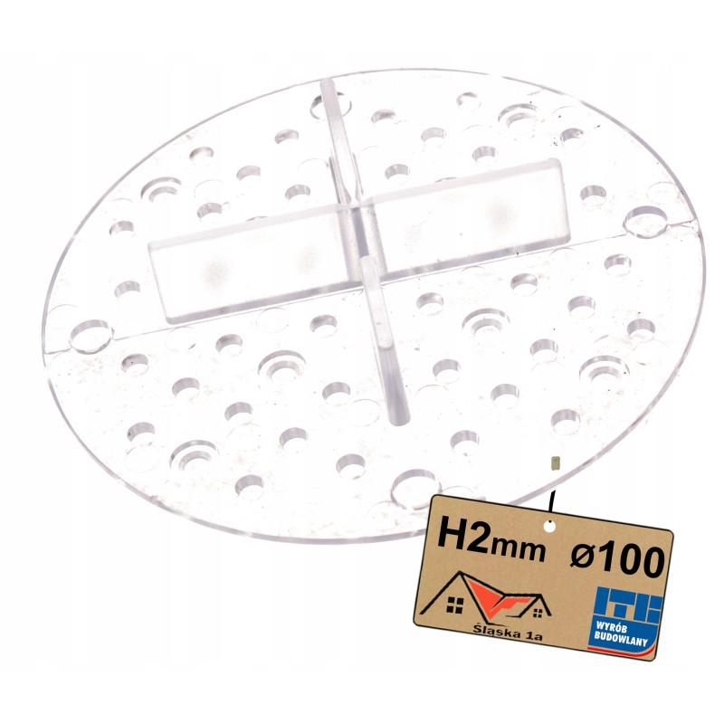 Fiksuotas pagrindas, aukštis H 2mm