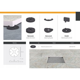 Fiksuotas guminis pagrindas H 8mm