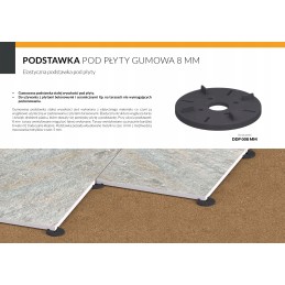 Fiksuotas guminis pagrindas H 8mm