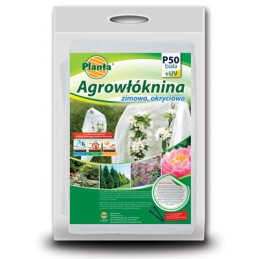 Agrotextile planta p50b16x5 1,6x5m balta žiema skirta apsaugoti žemėje žiemojančius augalus nuo šalčio ir džiūstančių vėjų