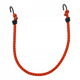 Guminė elastinė virvė su metaliniais kabliais bagažo tvirtinimui prie brezento 0,8x60 cm