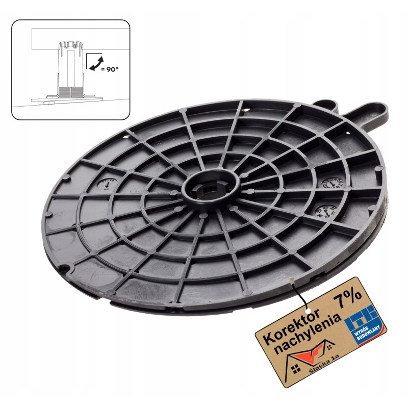 „Raptor“ pleišto atramos kampo nuolydžio korektorius pašalina 7% nuolydį