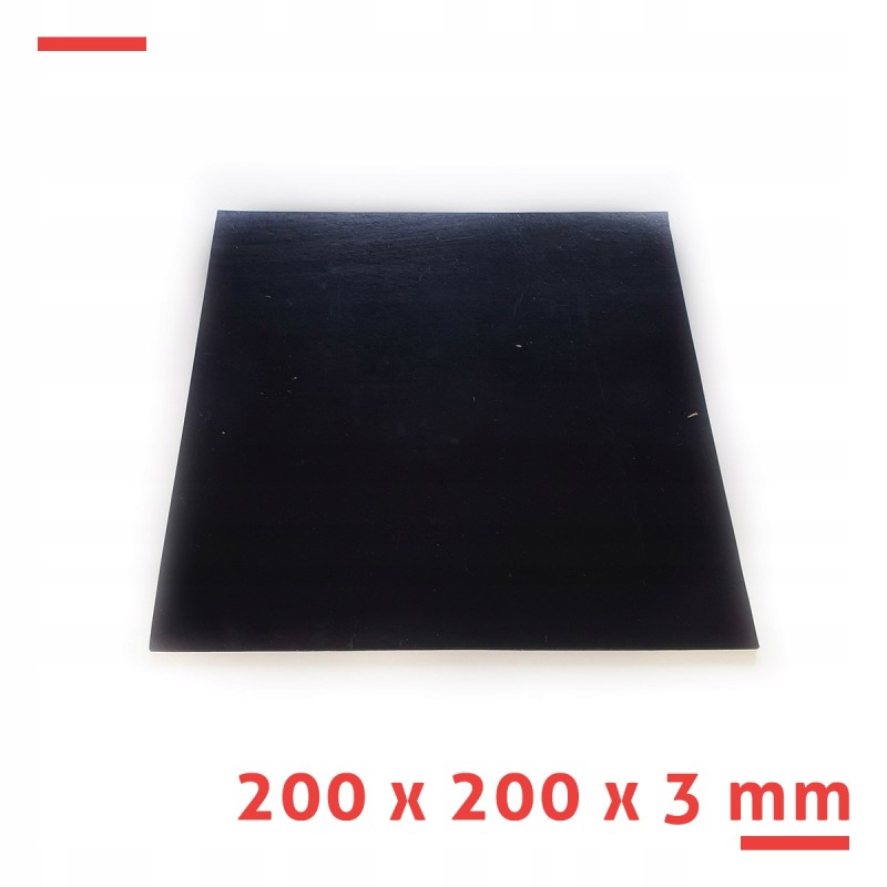 SBR gumijas paplāksne 200x200x3 mm