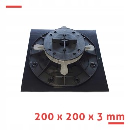 SBR gumijas paplāksne 200x200x3 mm