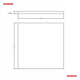 SBR gumijas paplāksne 200x200x3 mm