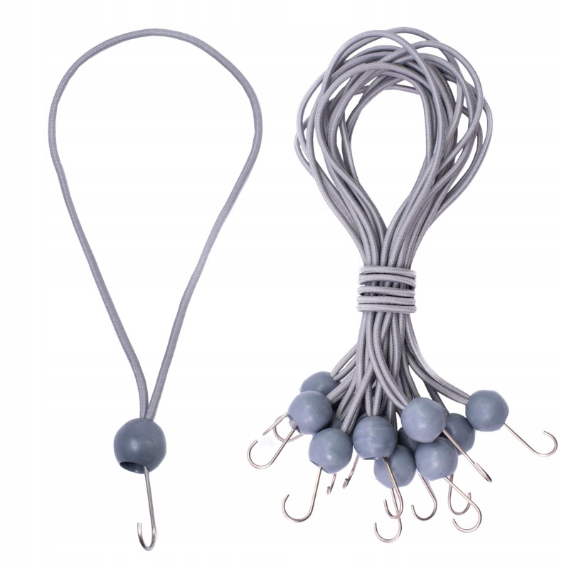 GUMINIS ELASTINGAS KABELIS SU KABLIU TARPŲ IR TINKLINIŲ KABELŲ Tvirtinimui 20cm