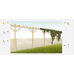 PERGOLA CONNECTOR OP 38 X 38 X 30 MM, DOMAX DMX