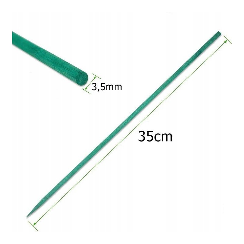 10x Smeigtukai GREEN Bamboo Sticks R