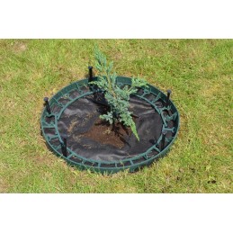 Garden lawn edge plastic border 45mm 1m + 3 anchors