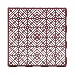 Sodo terasos plytelės viengrindės languotos bordo spalvos 29,5x29,5x1,5 cm platforma