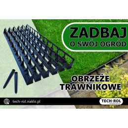 Plastikiniai sodo apvadai M-PLAST 100 cm x 5,8 cm juodi