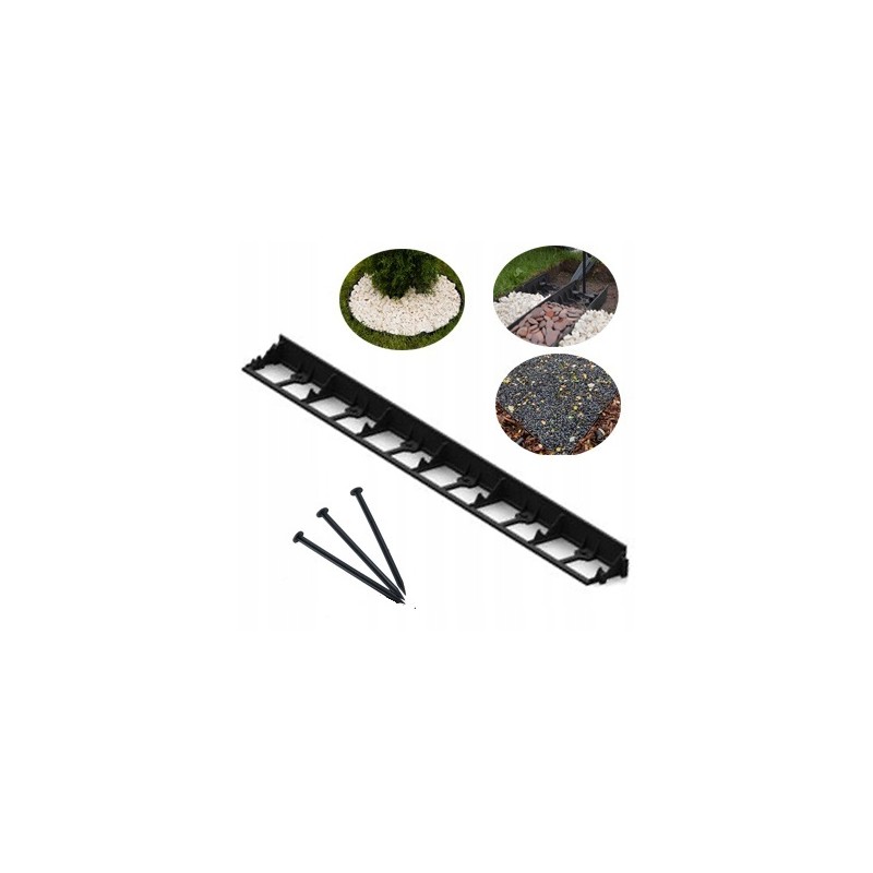 PLASTIKAS KRAŠTAS 45 MM JUODAS 1M + 3 INKRAI