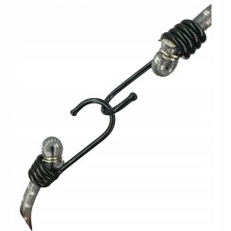 Guminė elastinė virvė su metaliniais kabliais bagažo tvirtinimui prie brezento 0,8x40 cm
