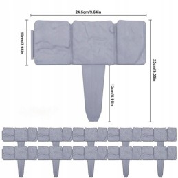 GRAY palisade STONE EDGE 25 cm sodo tvora