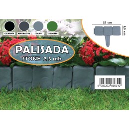 GRAY palisade STONE EDGE 25 cm sodo tvora