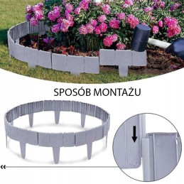 GRAY palisade STONE EDGE 25cm sodo tvora 1 vnt