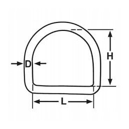 NERŪDIJANČIO DIRŽO JUNGTIS - D RING 4X30MM