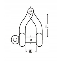 Susuktas SHAKEL A4 NERŪDijantis NENERŪDijantis 4 MM SHACKLE 1 PC
