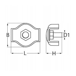 NERŪDIJANČIO NERŪDIJANČIO NERŪDIJANČIO ŽARNŲ LYNĖS spaustukas 5 MM