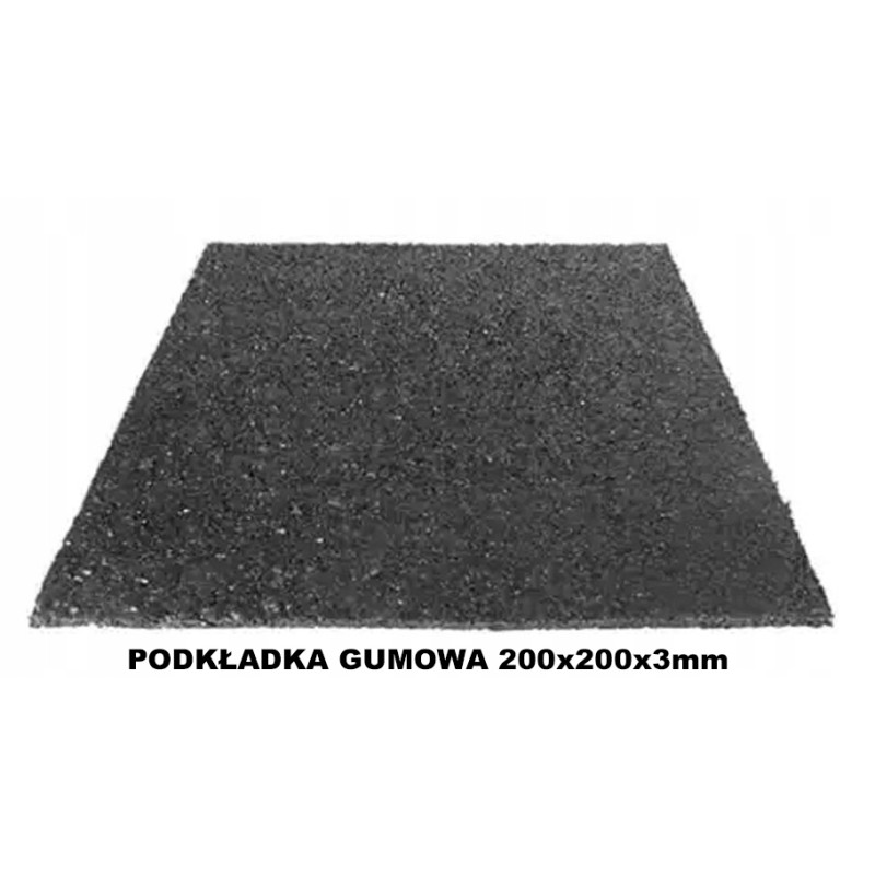 SBR gumijas paliktnis 200x200x3 mm terases balstiem