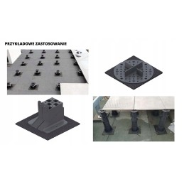 SBR gumijas paliktnis 200x200x3 mm terases balstiem