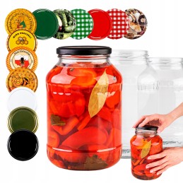 🥒_xDD52_ 🍓 Stiklinis 1,5 l indas su metaliniu dangteliu 🍏 🌶
