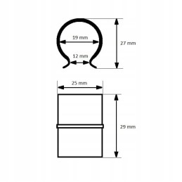 Klipas sodo folijai 20 mm