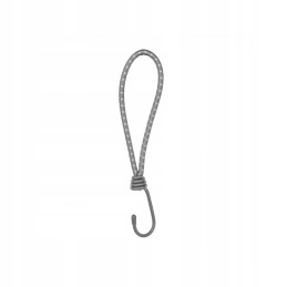 Elastinė guma su metaliniu kabliuku 0,6x20cm brezentams, baneriams ir palapinėms tvirtinti