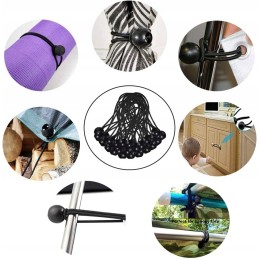 ELASTINGA GUMINĖ TINKAMUMO PAlapinės KILIETA 20 CM, VIRVĖ SU RUULULINIU Įtempikliu batutų palapinėms