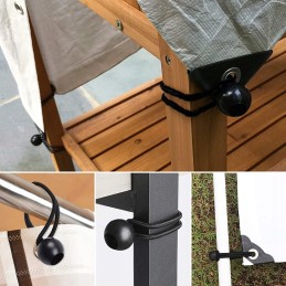 ELASTINGA GUMINĖ TINKAMUMO PAlapinės KILIETA 20 CM, VIRVĖ SU RUULULINIU Įtempikliu batutų palapinėms