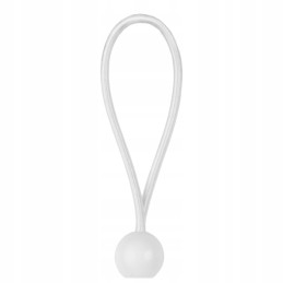 Elastinė guma su kamuoliuku BUNGEE CORD BALL baltas 0,5mm x 20cm