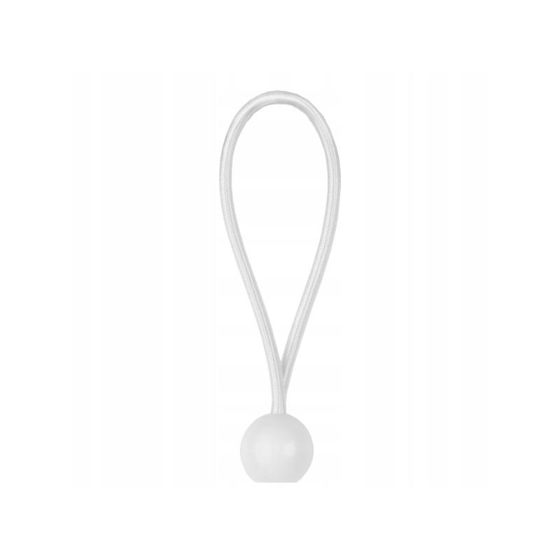 Elastinė guma su kamuoliuku BUNGEE CORD BALL baltas 0,5mm x 20cm