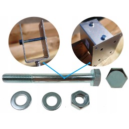 VARŽTAS M10X90 + veržlė + 2x POveržlė