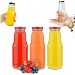 50x vaisiais dekoruotas buteliukas 300 ml + dangtelis