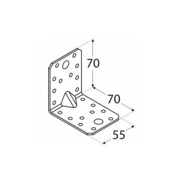 KAMPO JUOSTELĖ SU Įspaudimu KPL4 70X70X55X2.0