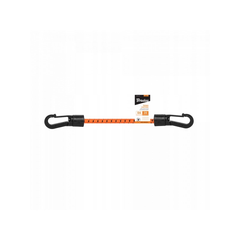 Elastic rubber PVC hook 0.6x20cm BCH6-06020OR-E