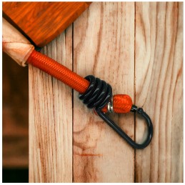 Rubber Elastic Rope with Metal Hooks for Fixing Tarpaulin Luggage 0.8x80cm