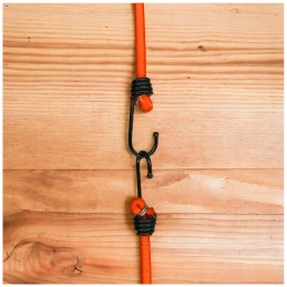 Rubber Elastic Rope with Metal Hooks for Fixing Tarpaulin Luggage 0.8x80cm