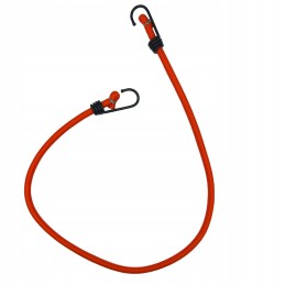 Guminė elastinė virvė su metaliniais kabliais bagažo tvirtinimui prie brezento 0,8x80 cm